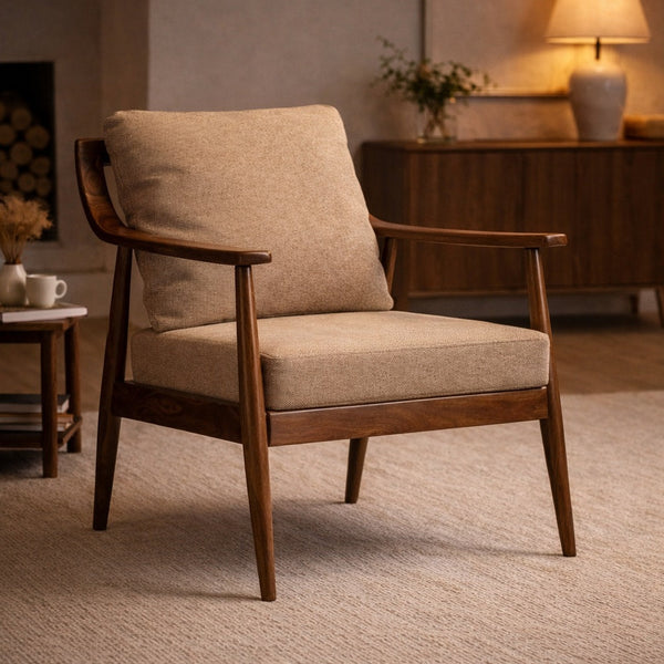 The Repose Wooden Arm chair | Premium Sheesham Wood