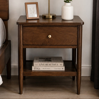 Chitra Nightstand Bed Side Table | Teak Wood