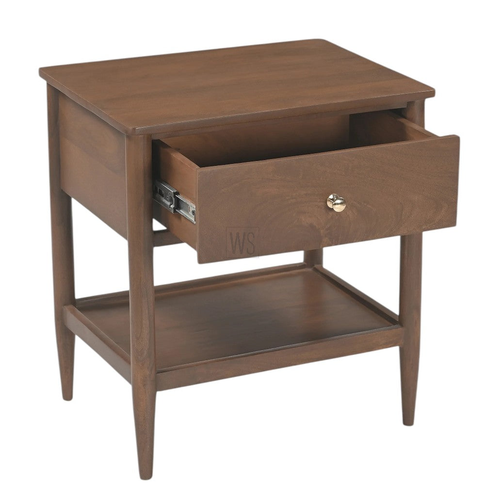 Chitra Nightstand Bed Side Table | Teak Wood