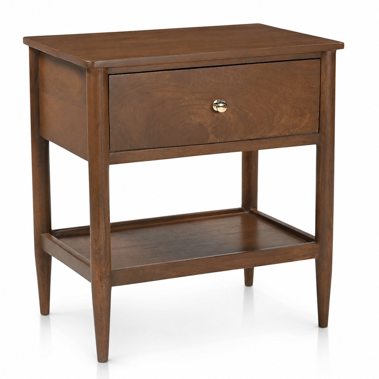 Chitra Nightstand Bed Side Table | Teak Wood