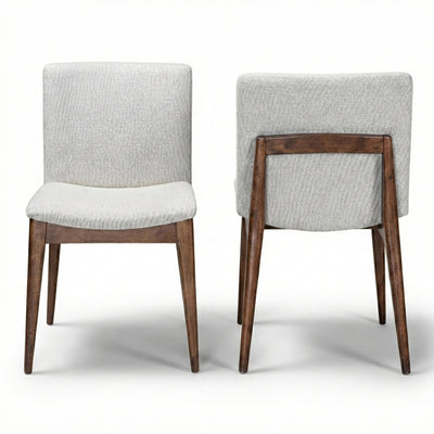 Cinder Dining Chair | Teak Wood | White