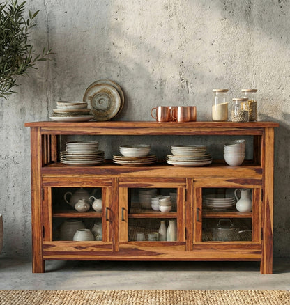 Heritage Crockery Storage Cabinet | Premium Sheesham Wood