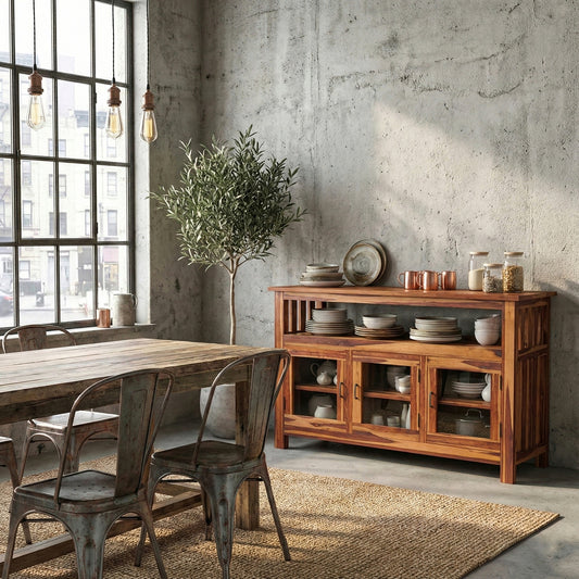Heritage Crockery Storage Cabinet | Premium Sheesham Wood