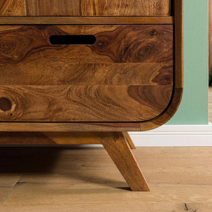 Morocco Almirah Wardrobe Cabinet | Mango Wood Wood | Honey Finish