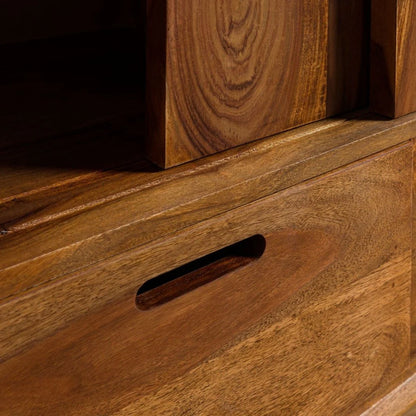 Morocco Almirah Wardrobe Cabinet | Mango Wood Wood | Honey Finish