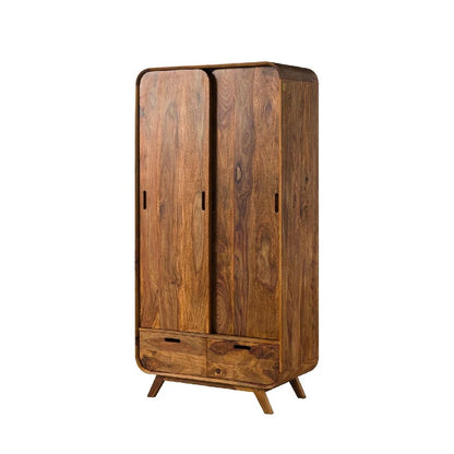 Morocco Almirah Wardrobe Cabinet | Mango Wood Wood | Honey Finish
