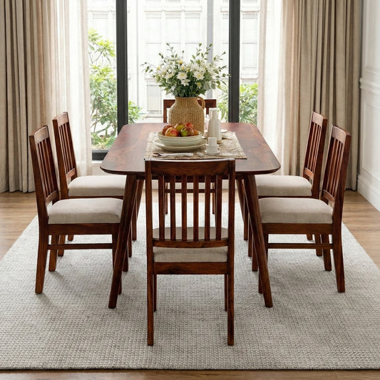 Feastora 6 Seater  Dining Table Set | Sheesham Wood