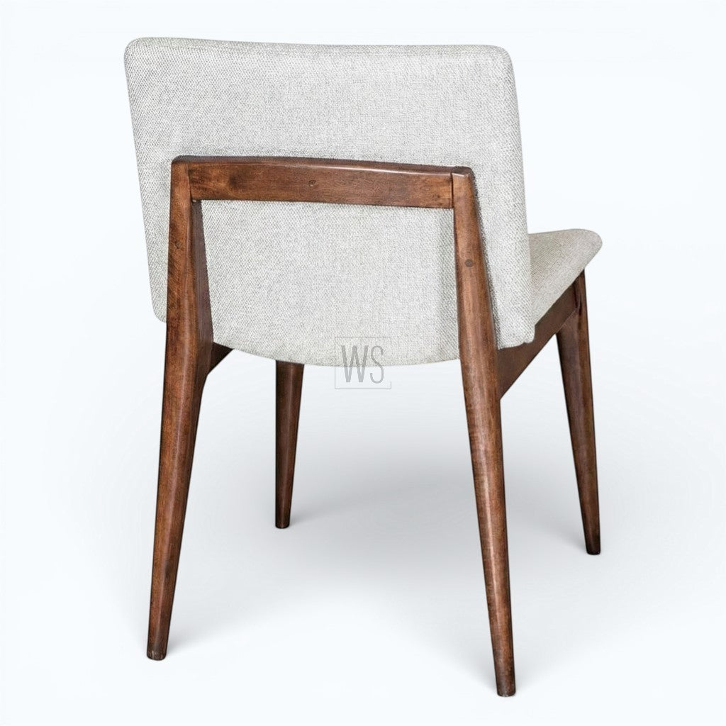 Cinder Dining Chair | Teak Wood | White