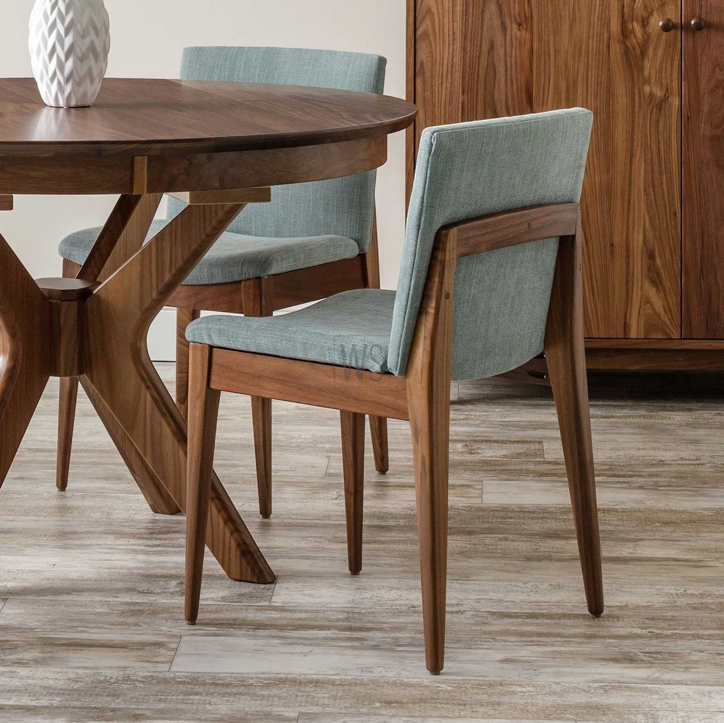 Cinder Dining Chair | Teak Wood | White