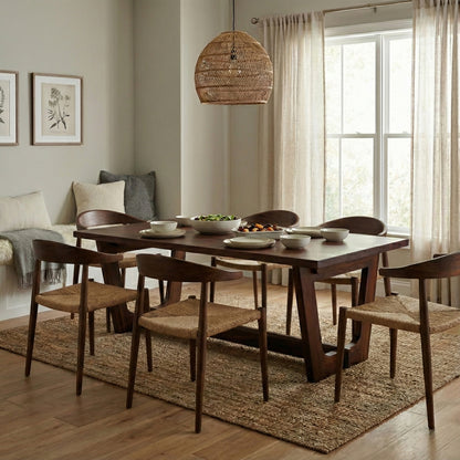 Berlin 6 Seater Dining Table | Teak Finish