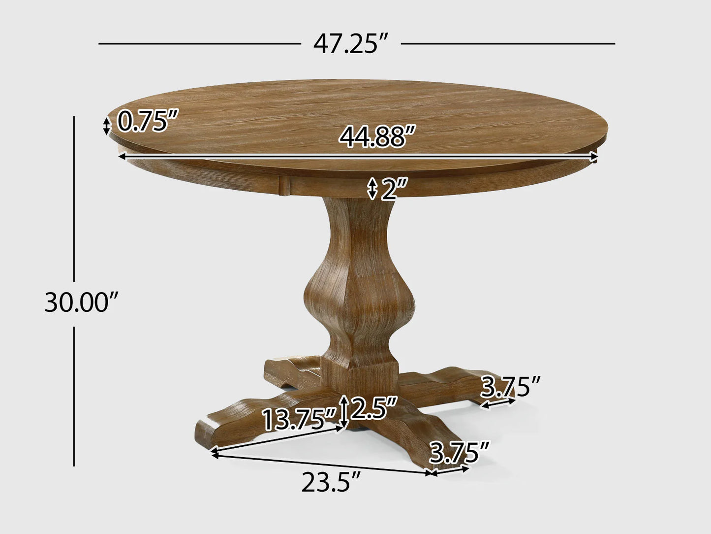 Oxford 4 Seater Dining Set | Premium Oak Wood | Rattan Chair