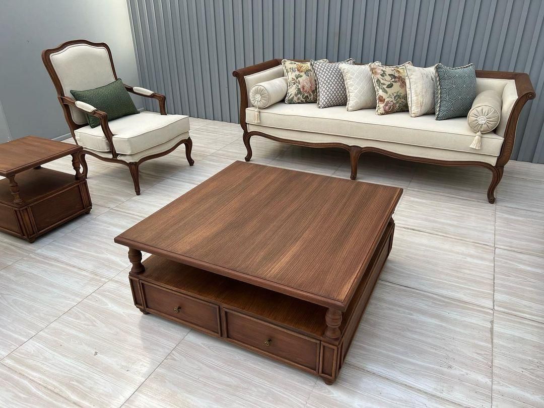 The Oxford Louis Premium Sofa Set | Teak Wood