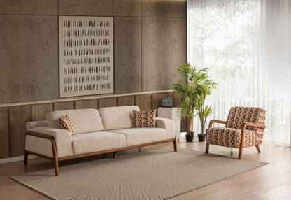 The Elara Three Seater Sofa | White