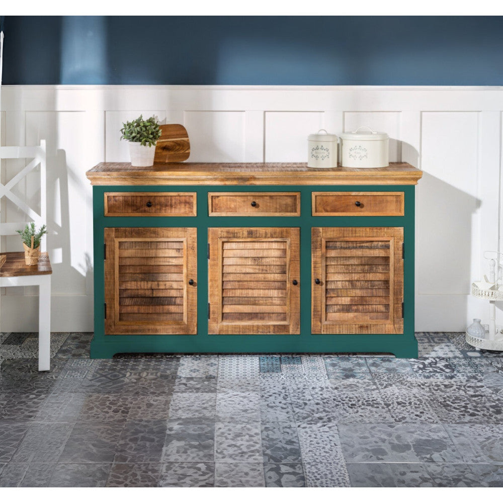 Angel White Rustic Sideboard Cabinet Storage Unit Premium Wooden Furniture #1
