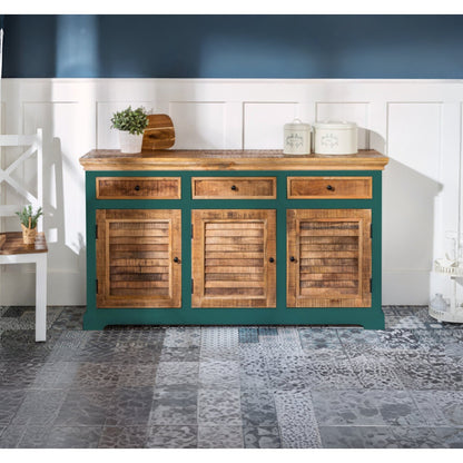 Angel White Rustic Sideboard Cabinet Storage Unit Premium Wooden Furniture #1