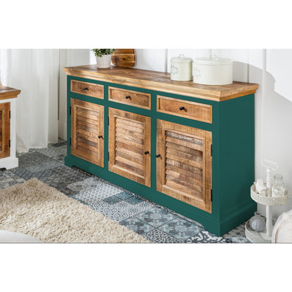 Angel White Rustic Sideboard Cabinet Storage Unit Premium Wooden Furniture #1