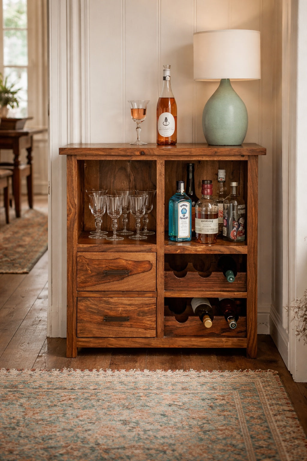 Heritage Bar Cabinet | Sheesham Wood