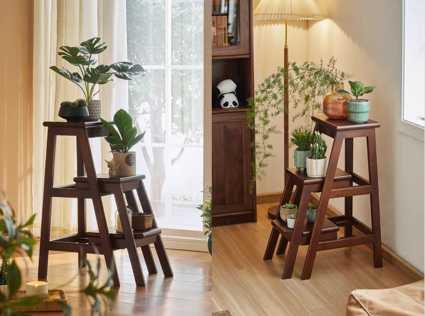 Multipurpose Foldable Step Stool | Sheesham Wood