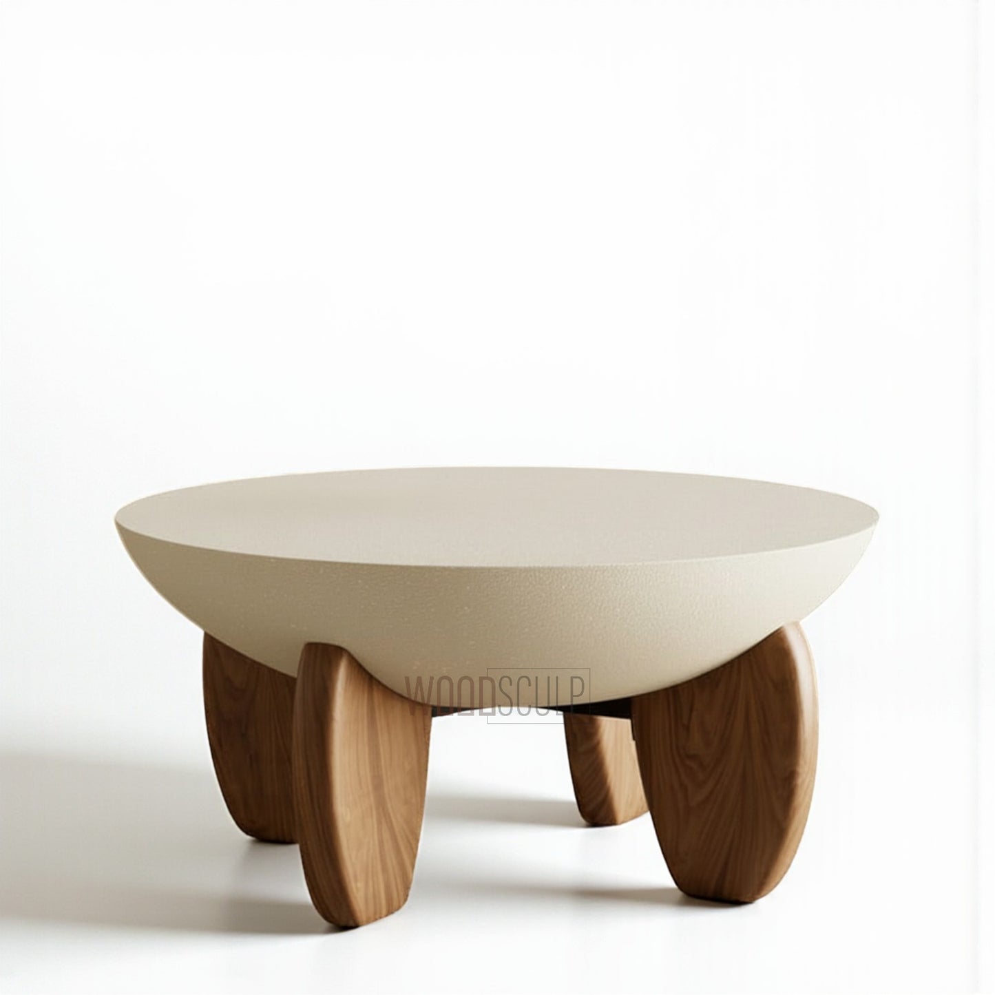Ikai Center Coffee Table | Teak Wood | White Deco