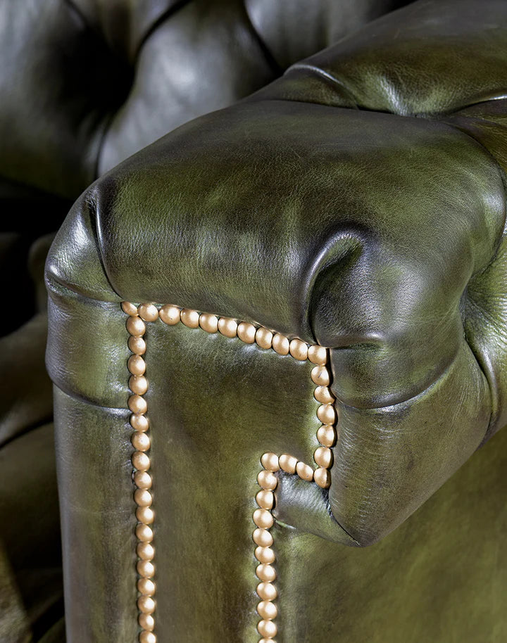 The Huntsman Chesterfield Three Seater Sofa | Green