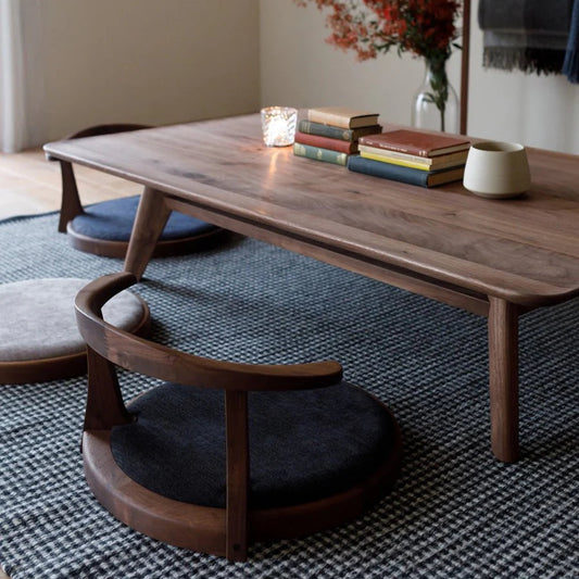 Tokyo Centre Coffee Table With 4 Seating | Premium Oak Wood | Walnut Finish