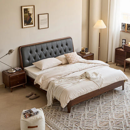 The Veridian Estate Upholstered Bed | Sheesham Wood