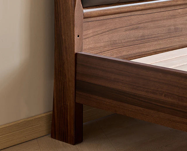 The Veridian Estate Upholstered Bed | Sheesham Wood