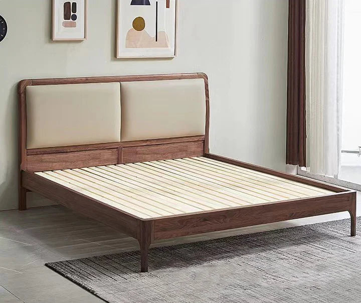 The Veridian Estate Upholstered Bed | Sheesham Wood