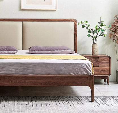 The Veridian Estate Upholstered Bed | Sheesham Wood
