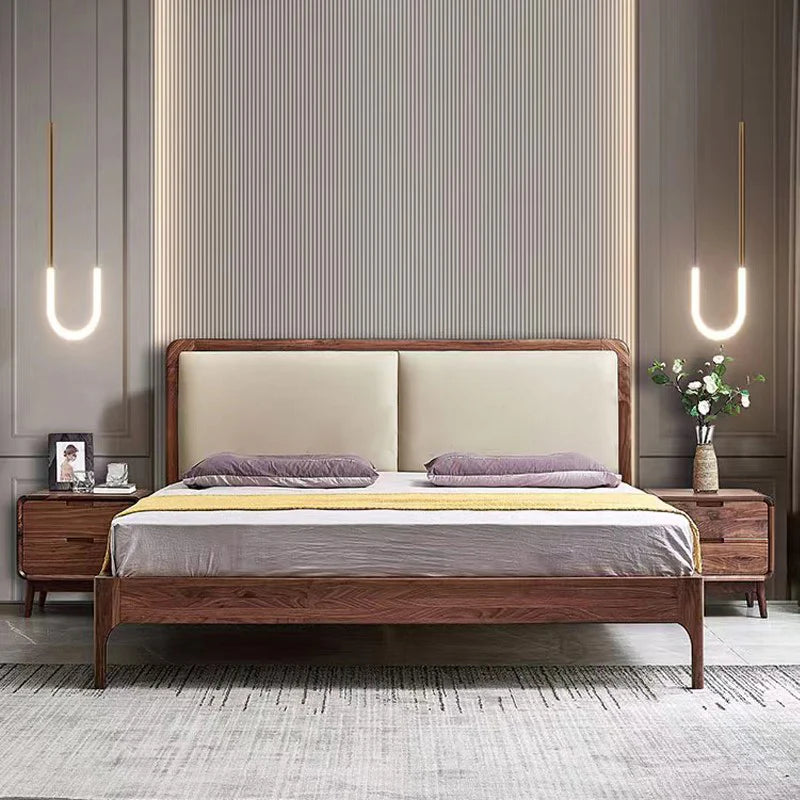 The Veridian Estate Upholstered Bed | Sheesham Wood