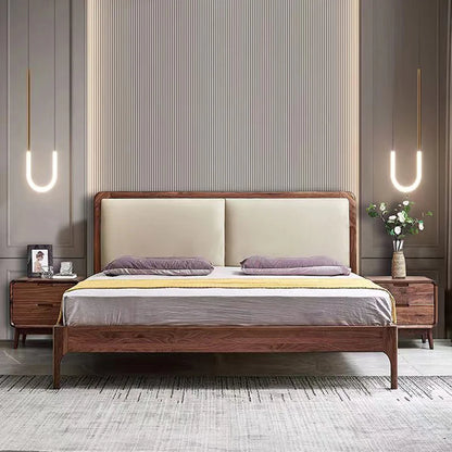 The Veridian Estate Upholstered Bed | Sheesham Wood