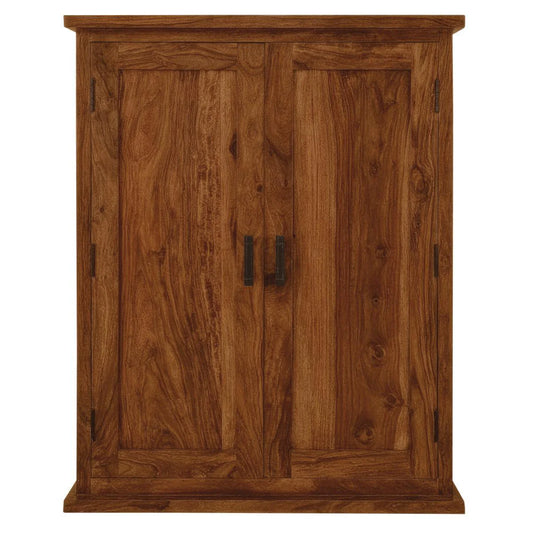 Countryside Low Wardrobe Almirah | Sheesham Wood | Honey Finish #1
