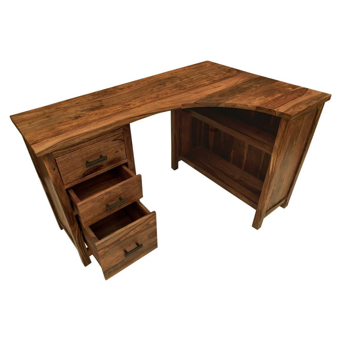 Countryside Study Table Sheesham Wood Honey Finish