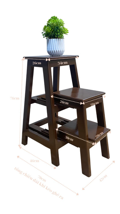 Multipurpose Foldable Step Stool | Sheesham Wood