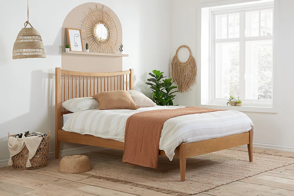 Acorn Platform Bed | Oak Wood | Natural Finish
