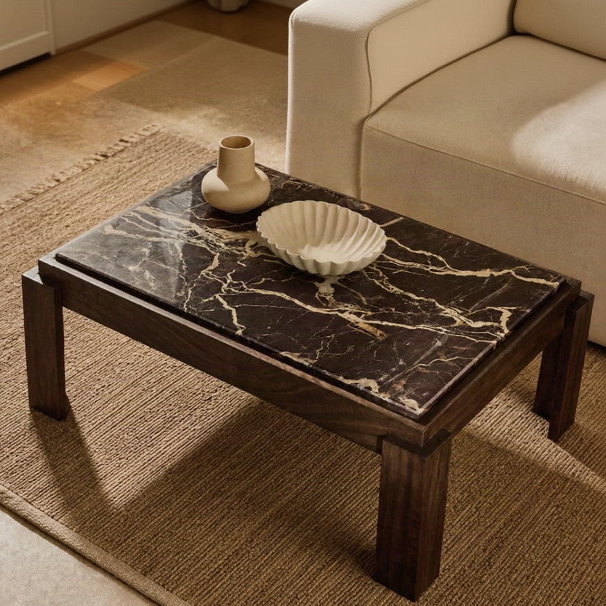 Plinth Centre Coffee Table | Travertine