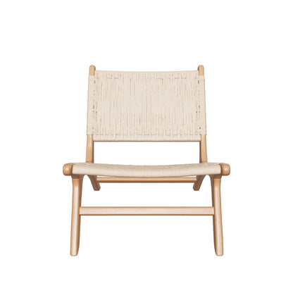 The Aurelia Outdoor Rope Chair With Stool | Premium Teak Wood