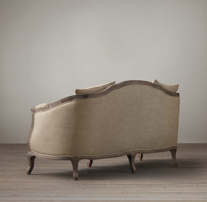 The Oxford Bellecour 2 Seater Loveseat Sofa | Teak Wood