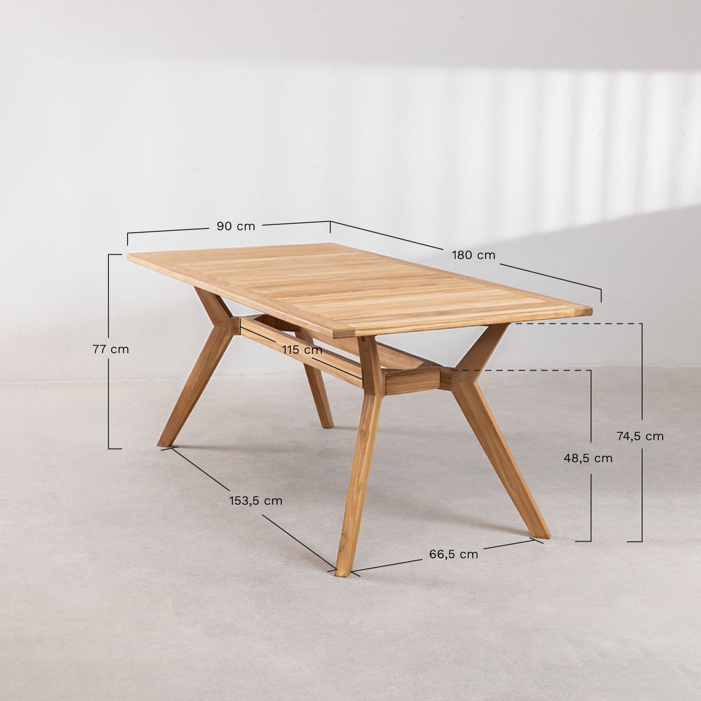 Kyle Dining Table Wooden | Natural Finish