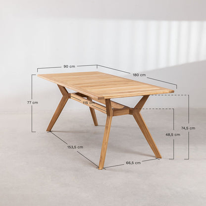 Kyle Dining Table Wooden | Natural Finish