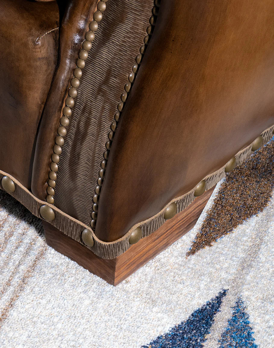 The Wellington Chesterfield Three Seater Sofa | Caramel Brown