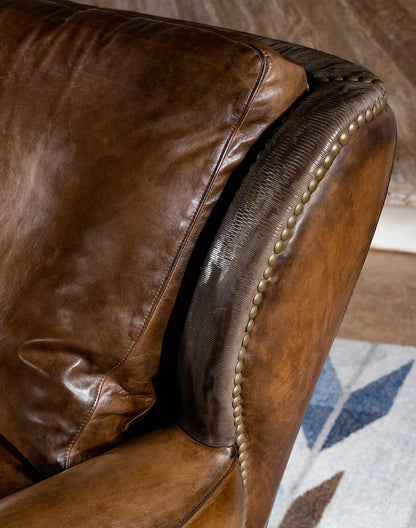 The Wellington Chesterfield Three Seater Sofa | Caramel Brown