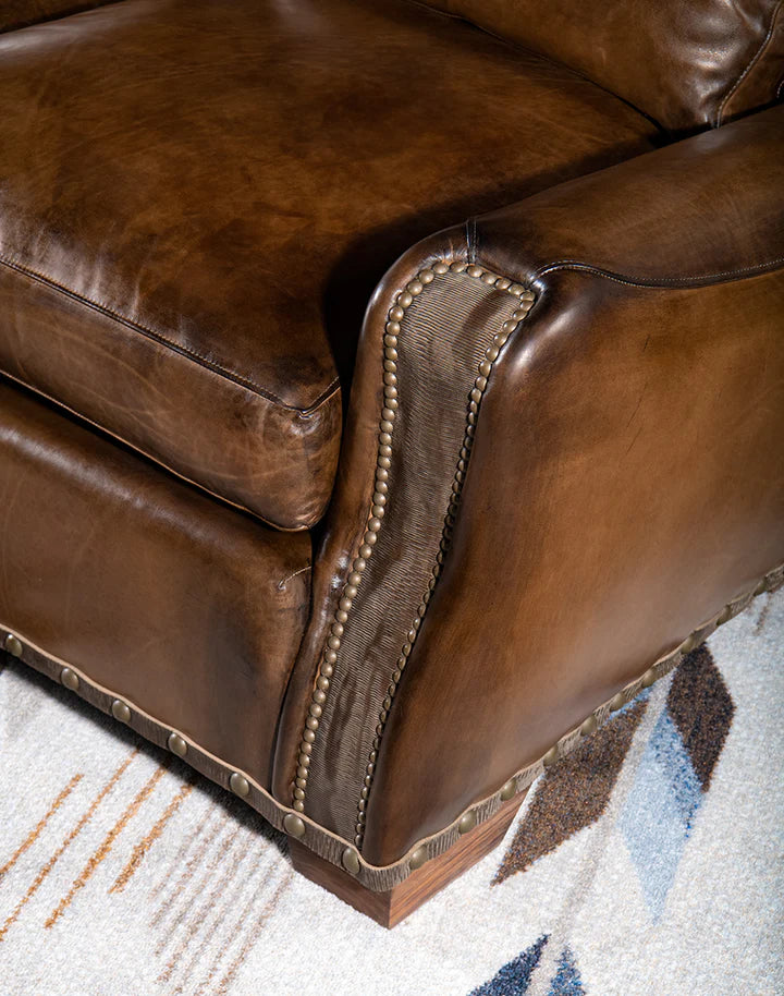 The Wellington Chesterfield Three Seater Sofa | Caramel Brown