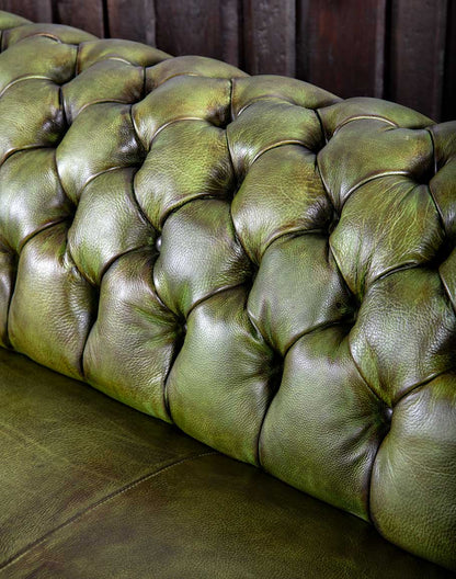 The Echelon Chesterfield Three Seater Sofa | Genuine Leather