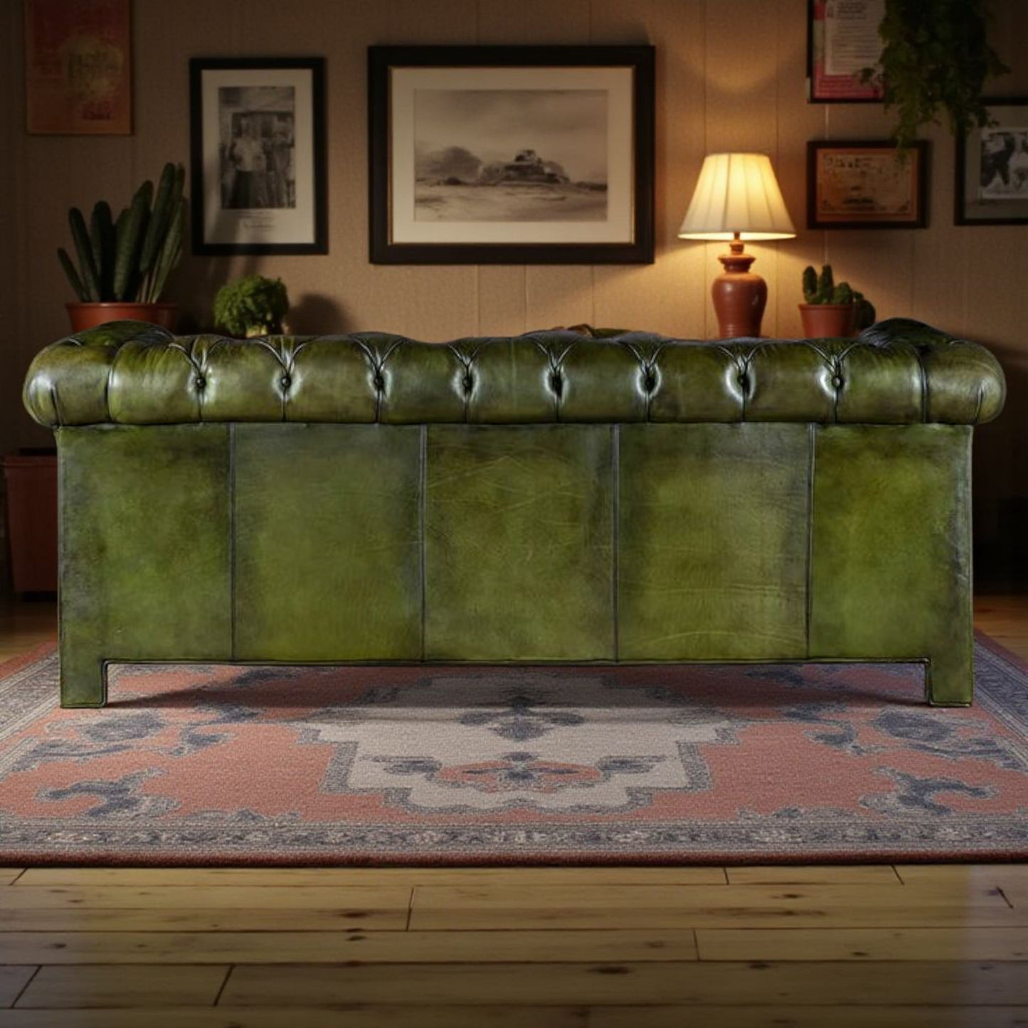 The Huntsman Chesterfield Three Seater Sofa | Green