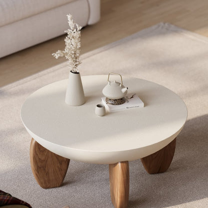 Ikai Center Coffee Table | Teak Wood | White Deco