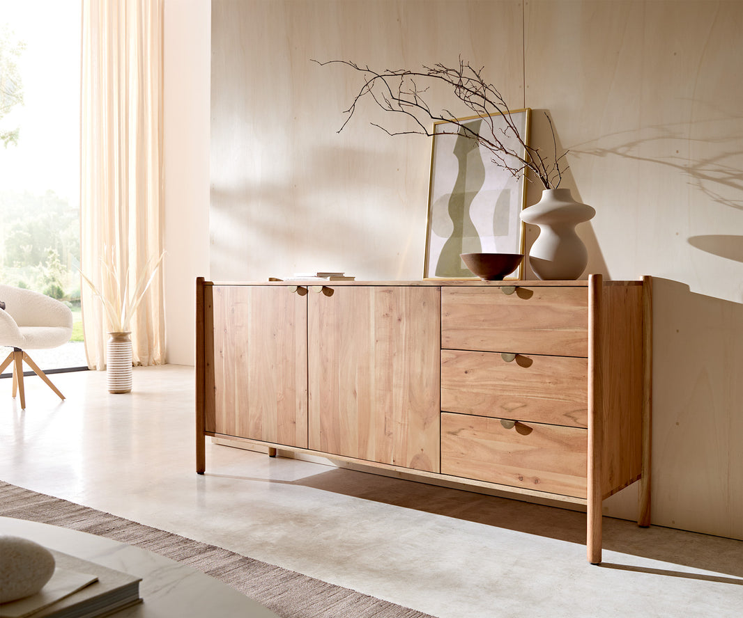 Arbor Verve Sideboard Acacia Wood 2 Door 3 Drawers