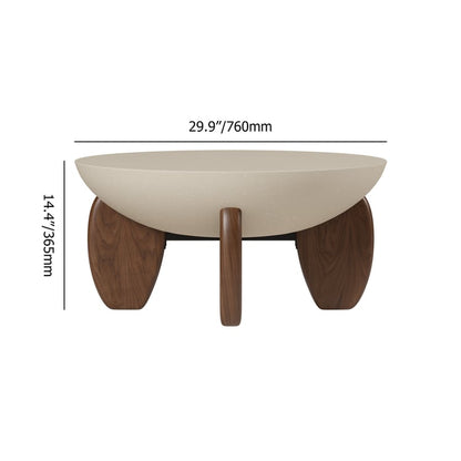 Ikai Center Coffee Table | Teak Wood | White Deco