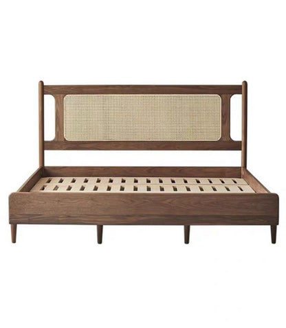 The Willow Frame Bed Solid Acacia Wood Rattan Cage