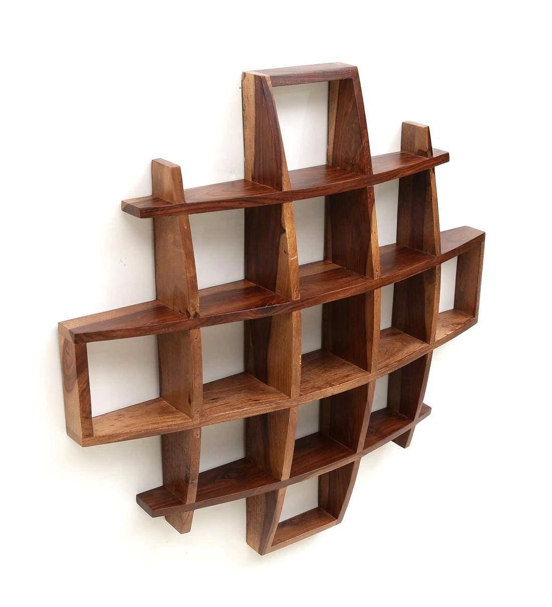 Maximbox Wall Shelf Sheesham Wood Premium Quality